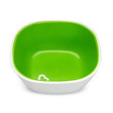 Load image into Gallery viewer, Munchkin Splash 4 Piece Toddler Divided Plate and Bowl Dining Set, Blue/Green
