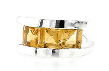 Load image into Gallery viewer, Natural 2ct Golden Citrine 925 Solid Sterling Silver Ring Size 6, 6.75, 7, 7.75, 8, 10
