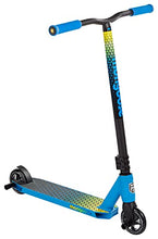 Load image into Gallery viewer, Mongoose Rise 110 Elite Youth and Adult Freestyle Kick Scooter, High Impact 110mm Wheels, Bike-Style Grips, Lightweight Alloy Deck, Blue/Yellow
