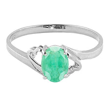 Load image into Gallery viewer, Galaxy Gold GG 14k White Gold Natural Emerald Ring - Size 7.0
