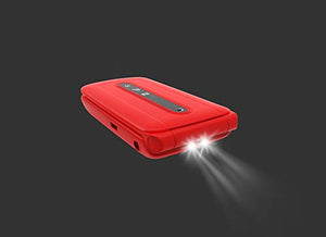 Ushining Flip Phone Unlocked SOS Button Dual Card Dual Standby 2G T-Mobile Flip Phone Large Button Large Volume Easy to Use Senior Phone (Red)