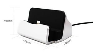 iPhone Charging Dock Station, Bebetter 8-pin Charging Dock Compatible with Apple iPhone 8, iPhone X, iPhone 7/7 Plus 6 6S Plus 5 5S Retail Packaging (Silver)