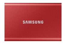 Load image into Gallery viewer, SAMSUNG T7 Portable SSD 1TB - Up to 1050MB/s - USB 3.2 External Solid State Drive, Red (MU-PC1T0R/AM)
