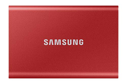 SAMSUNG T7 Portable SSD 1TB - Up to 1050MB/s - USB 3.2 External Solid State Drive, Red (MU-PC1T0R/AM)