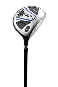 Aspire XD1 Men's Complete Golf Clubs Package Set Includes Titanium Driver, S.S. Fairway, S.S. Hybrid, S.S. 6-PW Irons, Putter, Bag, 3 H/C's Right Hand - Blue - Choose Size! (Regular Size, Right Hand)