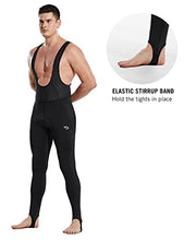 Load image into Gallery viewer, BALEAF Men's Thermal Cycling Bib Tights 3D Padded Pants Long Bike Winter Gear Cold Weather Fleece Lined Leggings Black Size L
