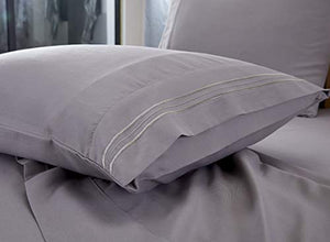 JSD Ultra Soft Brushed Microfiber Sheet Set 4 Piece, Light Grey Twin Sheets Extra Deep Pocket 100 GSM Hotel Quality Sheets, Durable Wrinkle Free