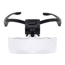 Load image into Gallery viewer, AXZHYX Hand-held Magnifier Hands-Free Head-Mounted Magnifier, 5 Sets HD Lens with LED 1X 1.5X 2X 2.5X 3.5X Reading Glasses, Newspapers Welding Thread for Repairs and Maintenance Jewelry Magnifier
