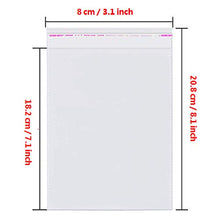 Load image into Gallery viewer, 200 Pcs 3"x7" Clear Resealable Cello/Cellophane Bags Self Adhesive Sealing OPP Treat Bags for Bakery Candle Candy Cookie Prints Card Pretzels Lollipops Cake Pops Gift Packaging Decoration Storage
