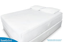 Load image into Gallery viewer, Queen Size SureGuard Box Spring Encasement - 100% Waterproof, Bed Bug Proof, Hypoallergenic - Premium Zippered Six-Sided Cover
