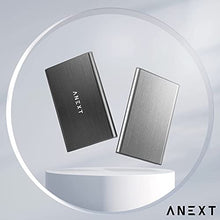 Load image into Gallery viewer, ANEXT 2.5 USB 3.1 Gen2 External Hard Drive Enclosure, Portable Black Aluminum Hard Disk Case for 2.5 inch 7mm 9.5mm SATA HDD SSD, Max 4TB - Anext Series.(Includes a USB C to USB C Cable)
