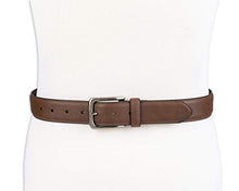 Load image into Gallery viewer, Columbia Men's Trinity Logo Belt-Casual Dress with Single Prong Buckle for Jeans Khakis , Brown, 34
