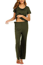 Load image into Gallery viewer, Ekouaer Women&#39;s Maternity Sleepwear Nursing Pajamas for Breast Feeding Nursing Pjs Army Green XXL
