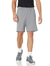 Load image into Gallery viewer, Amazon Essentials Men’s 2-Pack Loose-Fit Performance Shorts, Black/Medium Grey, Medium
