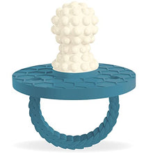 Load image into Gallery viewer, SMOOCH Pacifier Teething Toys for Babies 6-12 Months - Silicone Baby Teether Toy - Soothe Infant Sore Gums - Soft &amp; Safe Hands-Free Freezable Teething Relief - Honeycomb Bubble Bump (Blue)

