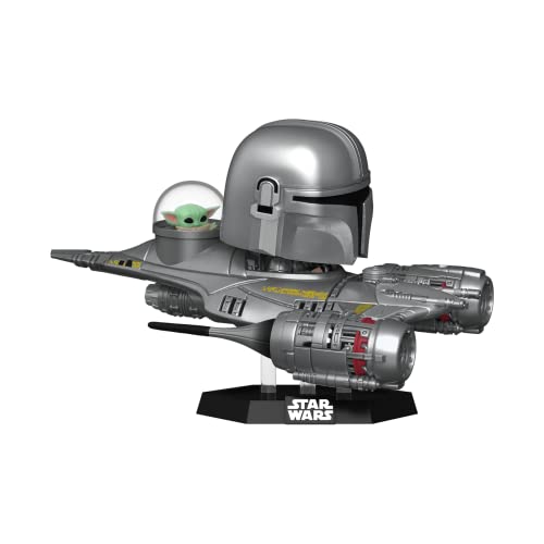 Funko Pop! Ride Super Deluxe: Star Wars Hyperspace Heroes - The Mandalorian in N1 Starfighter (with Grogu), Amazon Exclusive