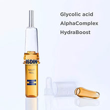 Load image into Gallery viewer, ISDIN Night Peel AHA and Glycolic Acid Night Serum Gentle Exfoliation, 30 ampoules
