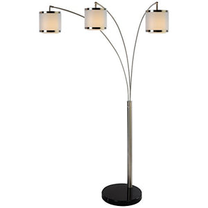 Trend Lighting TFA9307 Lux Arc Floor Lamp, Brushed Nickel Finish