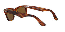 Load image into Gallery viewer, Ray-Ban RB2140 Original Wayfarer Square Sunglasses, Striped Havana/B-15 Brown, 50 mm
