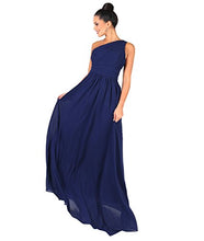Load image into Gallery viewer, One Shoulder Maxi Prom Dress (Navy, US 8 / UK 12),[4814-NVY-12]
