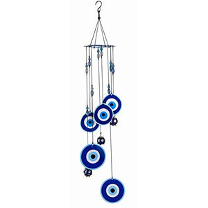 COTO Wind Chimes for Home Garden Decoration Quality Evil Eye Wall Hanging Ornament Gift or to Keep for Your own Patio, Porch, Garden, or Backyard