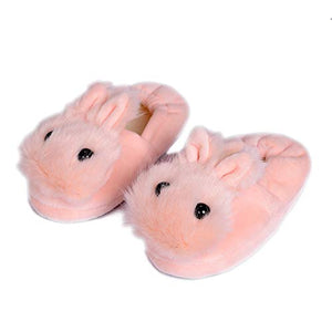 AyFUN Baby Girl's Bunny Slipper Warm House Shoes Pink US 5-6