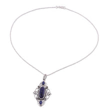 Load image into Gallery viewer, NOVICA Multi-Gem Lapis Lazuli .925 Sterling Silver Pendant Necklace, 18.0", Princess of Rajasthan'
