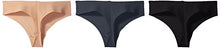 Load image into Gallery viewer, Calvin Klein Women's Invisibles Thong Multipack Panty, Speakeasy/Light Caramel/Black, Large
