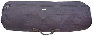 Humvee HMV-GB-04BLK Medium Size Cotton Canvas Duffle Bag with Top and Side Handles, Black