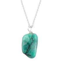 Load image into Gallery viewer, Natural Emerald Pendant Necklace in 925 Sterling Silver For Women Personalized Gifts
