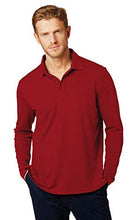 Load image into Gallery viewer, Brosloth Men's Long Sleeve Polo Shirt Classic Regular Fit Casual Shirt with Right Chest Pocket Sport Shirt Wine Red X-Large

