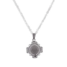 Load image into Gallery viewer, NOVICA Sodalite .925 Sterling Silver Pendant Necklace, 17.25" 'Blue Mountain Chakana'
