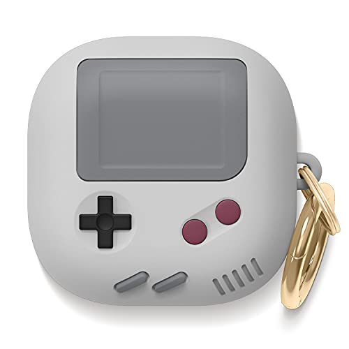 elago GB5 Case Compatible with Samsung Galaxy Buds 2 Case (2021) / Galaxy Buds Pro Case (2021) / Galaxy Buds Live Case (2020), Classic Handheld Game Console Design [US Patent Registered] [Light Grey]