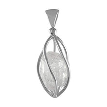 Load image into Gallery viewer, Starborn Sterling Silver Cage Style Danburite Crystal Pendant
