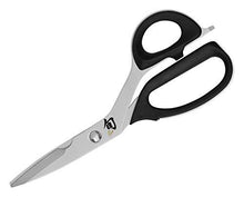 Load image into Gallery viewer, Shun Premium Kitchen Shears; Stainless Steel Construction with Elastomer Grips for Comfortable Use; Notched Blade Convenient for Cutting Stems and Small Bones; Blades Separate for Easy Cleaning

