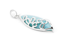 Load image into Gallery viewer, Larimar Pendant Gemstones with 925 Sterling Silver Classic Jewelry Women
