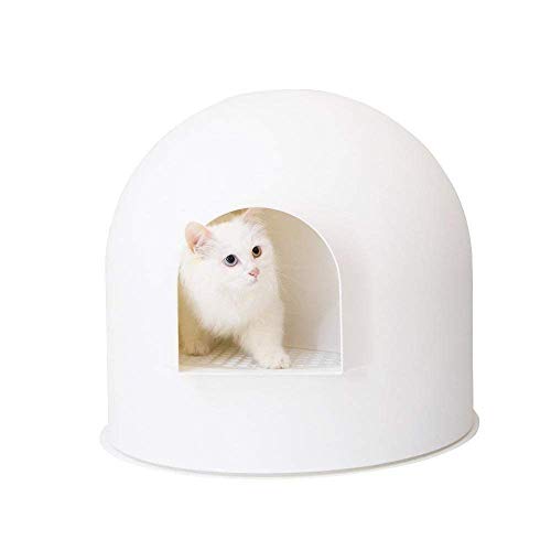 pidan Studio Snow House Igloo Cat Litter Box, Red Dot Design Award Winner, White