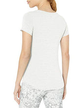 Load image into Gallery viewer, Amazon Brand - Core 10 Women's Pima Cotton Blend Short Sleeve V-Neck T-Shirt, Light grey spacedye, 3X
