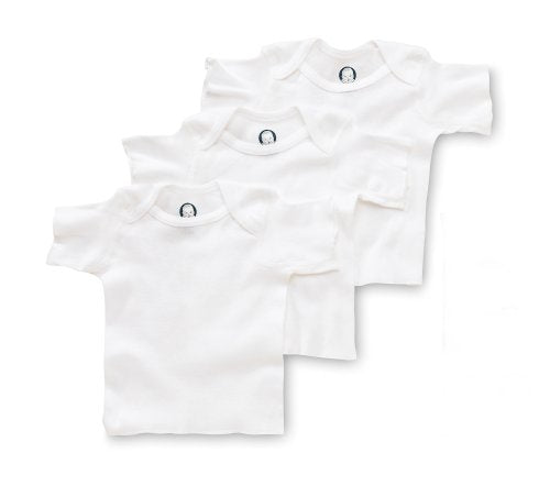 Gerber Brand 3 Pack White Pullon Short Sleeve Shirt, 3-6 Months