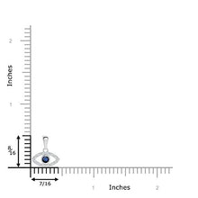 Load image into Gallery viewer, Blue Sapphire Evil Eye Pendant with Diamond Accents in 14K White Gold (2.5mm Blue Sapphire)
