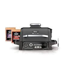 Load image into Gallery viewer, Ninja OG751 Woodfire Pro Outdoor Grill &amp; Smoker with Built-In Thermometer, 7-in-1 Master Grill, BBQ Smoker, Air Fryer, Bake, Roast, Dehydrate, Broil, Ninja Woodfire Pellets, Portable, Electric, Grey
