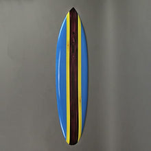 Load image into Gallery viewer, Set of 2 Wooden Striped Surfboard Wall Hangings 39 Inches Long

