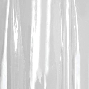 iDesign Vinyl Plastic Long Shower Curtain Liner, Mold and Mildew Resistant Plastic Shower Curtain for use Alone or With Fabric Curtain, 54" x 78" Inches, Clear