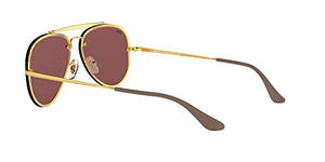 Ray-Ban RB3584N Blaze Aviator Sunglasses, Gold/Pink Mirror, 58 mm