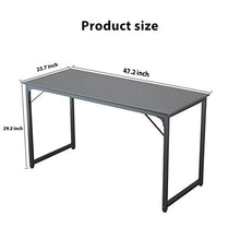 Load image into Gallery viewer, Foxemart Computer Desk 47” Modern Sturdy Office Desk PC Laptop Notebook Study Writing Table for Home Office Workstation, Black

