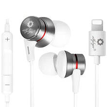 Load image into Gallery viewer, iPhone Headphones for iPhone Earbuds for iPhone in-Ear Lightning Headphones silbyloyoe MFi Certified Lightning Earbuds with Mic Controller Compatible iPhone 11 11 Pro X XS Max XR 7 8 Plus White
