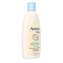 Load image into Gallery viewer, Aveeno Baby Gentle Wash &amp; Shampoo with Natural Oat Extract, Tear-Free &amp; Paraben-Free Formula For Hair &amp; Body, Lightly Scented, 18 fl. oz
