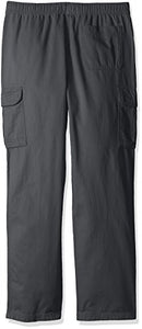 The Children's Place boys Pull On Cargo Pants, Gray Steel, 4 husky