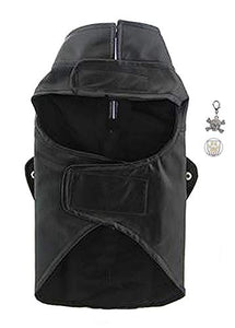 DOGGIE DESIGN Dawg Motor Jacket with Biker Skull Charm and Button Pin for Dogs Size 2Xlarge (Chest 25" - 30")
