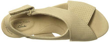 Load image into Gallery viewer, Clarks Women's Annadel Parker Wedge Sandal, Sand Suede, 9.0 M US

